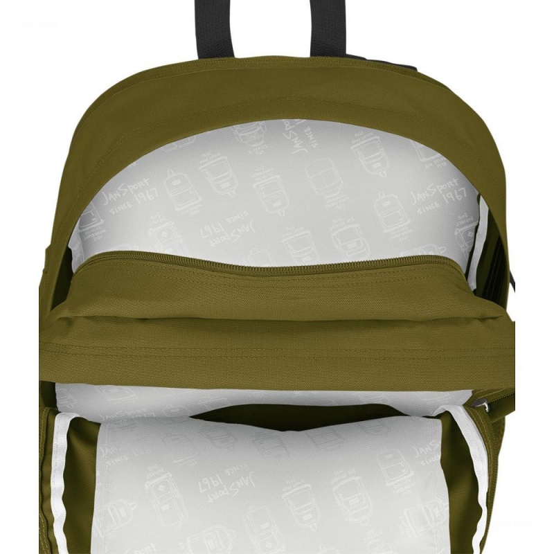 JanSport Main Campus Schoolrugzakken Rugzakken Olijfgroen | NLEGJ90777