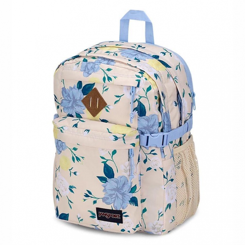 JanSport Main Campus Schoolrugzakken Rugzakken Blauw Geel | XNLBH32765