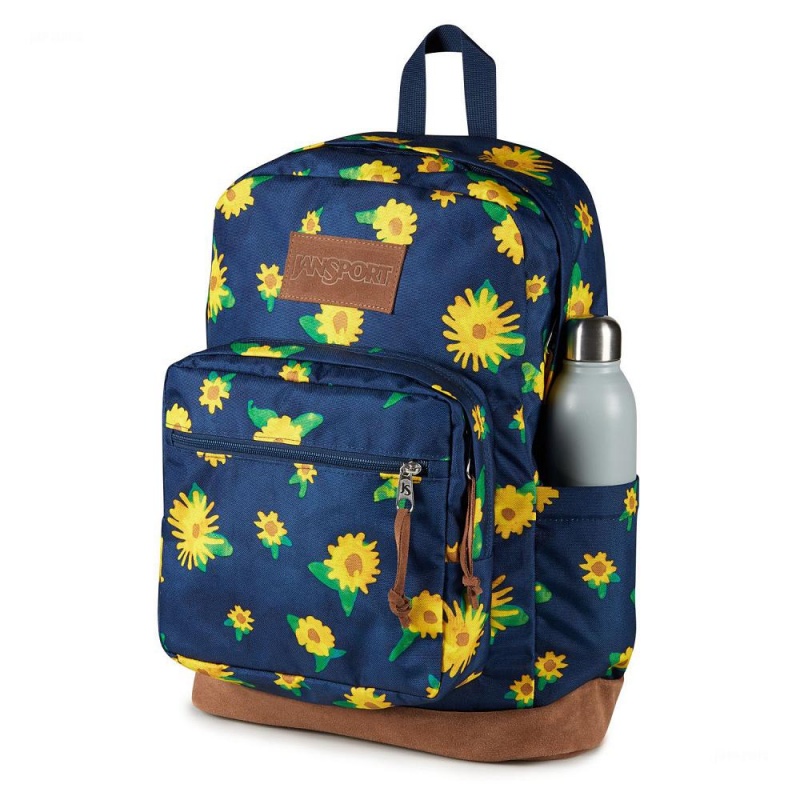 JanSport Right Pack Laptop Rugzak Rugzakken Donkerblauw Geel | QNLUV24904