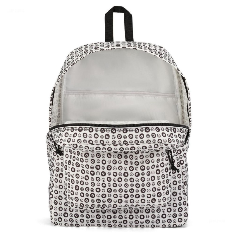JanSport SuperBreak® Plus Laptop Rugzak Rugzakken Wit Zwart | FNLUI15809