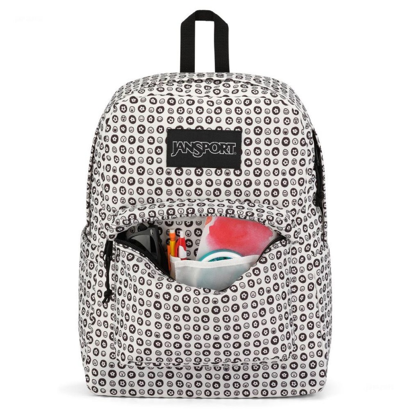 JanSport SuperBreak® Plus Laptop Rugzak Rugzakken Wit Zwart | FNLUI15809