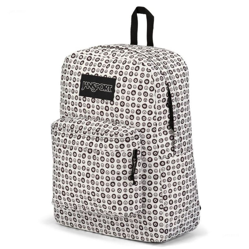 JanSport SuperBreak® Plus Laptop Rugzak Rugzakken Wit Zwart | FNLUI15809