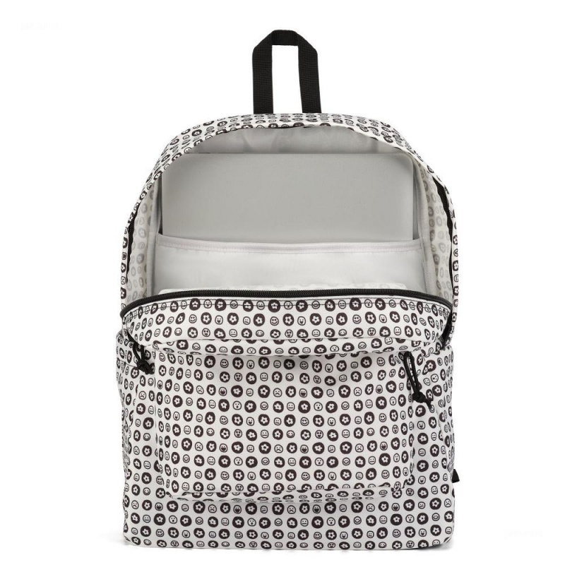 JanSport SuperBreak® Plus Laptop Rugzak Rugzakken Wit Zwart | FNLUI15809