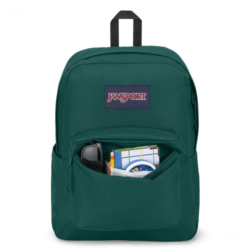 JanSport SuperBreak® Plus Laptop Rugzak Rugzakken Diepgroen | GNLEC46712